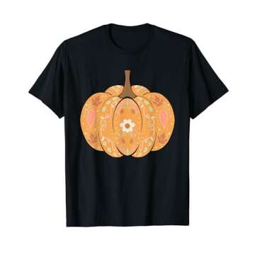 Fall Pumpkin Folk Whimsical Women’s Autumn T-Shirt - Stylish & Comfortable