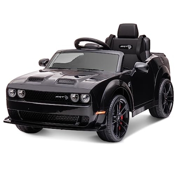 ENYOPRO Kids Electric Car, Licensed Dodge Challenger Ride on Car, 12V7Ah Battery Powered Electric Ve...