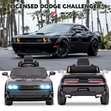 ENYOPRO Kids Electric Dodge Challenger Ride On Car 12V