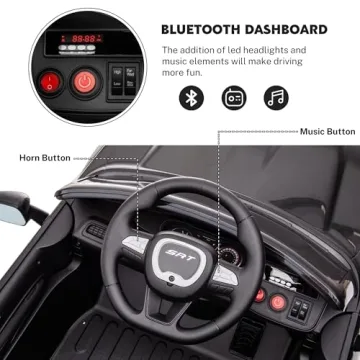 ENYOPRO Kids Electric Dodge Challenger Ride On Car 12V