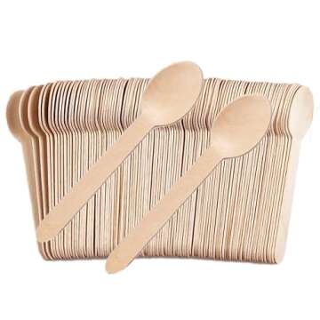 Eco-Friendly 400 Pack Wooden Cutlery Set - Forks & Spoons