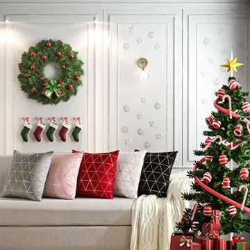 NordECO HOME Pack of 2 Throw Pillow Covers Cases - Square Decorative Cushion Covers for Halloween So...