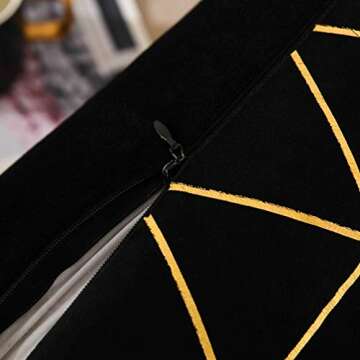 NordECO HOME Pack of 2 Throw Pillow Covers Cases - Square Decorative Cushion Covers for Halloween Sofa Couch Bed Home Decoration, 18 x 18, Black