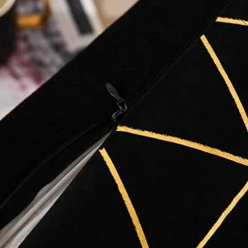 NordECO HOME Pack of 2 Throw Pillow Covers Cases - Square Decorative Cushion Covers for Halloween Sofa Couch Bed Home Decoration, 18 x 18, Black