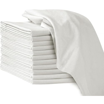 ROYALE LINENS Premium Flour Sack Kitchen Towels - 28x28 - 12 Pack - Perfect for Embroidery and Eco-F...