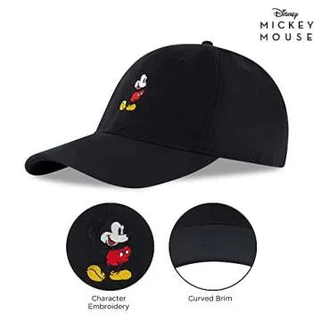 Disney Men's Mickey Mouse Baseball Cap - Adjustable & Stylish