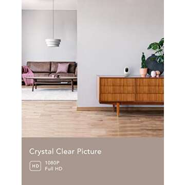 nooie Baby Monitor, WiFi Pet Camera Indoor, 360-degree IP Camera, 1080P Home Security Camera, Motion...