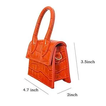 Cute Mini Crossbody Purse for Women & Girls - Orange