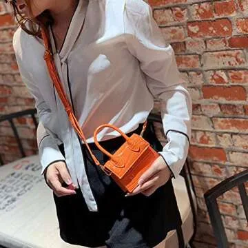 Cute Mini Crossbody Purse for Women & Girls - Orange