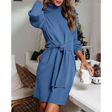 dowerme Women's Stylish Fall Sweater Dress for Every Occasion