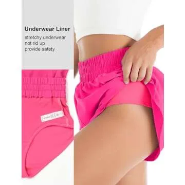 Blooming Jelly Women's Quick-Dry Running Shorts Gym Workout Active Sport Shorts with Pocket (Small, ...