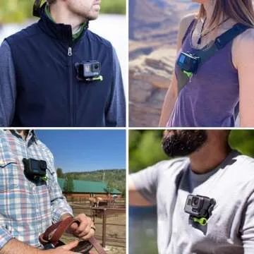 Versatile SNAP Mounts – Magnetic Action Camera Chest Mount for GoPro Hero and DJI Osmo