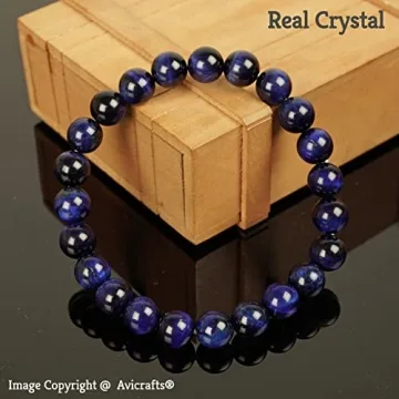 Natural Handmade Blue Tiger Eye Bracelet for Elegant Style