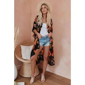 Stylish Lightweight Chiffon Kimono Cardigan for Women