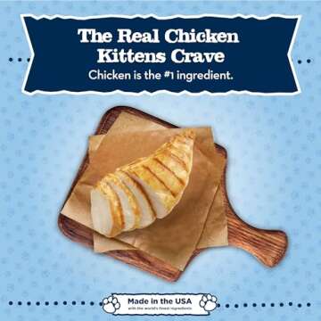 Blue Buffalo Baby Blue Natural Dry Food for Kittens, Healthy Growth Formula with DHA, Chicken and Brown Rice Recipe, 5-lb. Bag