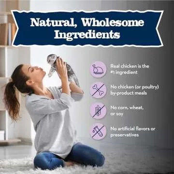 Blue Buffalo Baby Blue Natural Dry Food for Kittens, Healthy Growth Formula with DHA, Chicken and Brown Rice Recipe, 5-lb. Bag