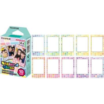 Fujifilm Instax Mini Instant Film Bundle, Candy Pop, Stained Glass, Stripe, Shiny Star, Single Pack, 50 Sheets