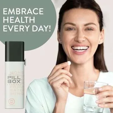 Mimi Medcessories - Pretty Pill Box Set - Stylish & Compact Daily Pill Organizer, Medication Pill Case, Pill Container for Vitamin Management, Pill Holder, Travel Essentials for Women & Men - Steele