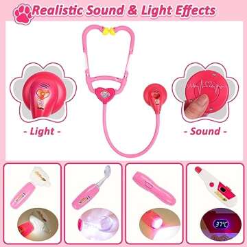 Liberry Doctor Kit for Toddlers 3 4 5 6 Years Old, 26 Pcs Kids Doctor Playset with Dog Toy, Stethosc...