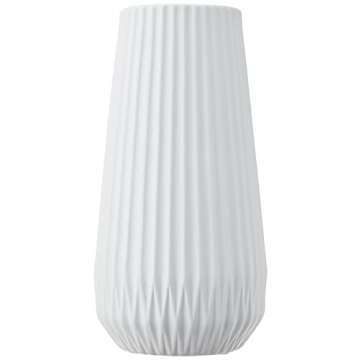 Bloomingville Tall White Fluted Ceramic Vase Online