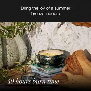 Voluspa French Cade Lavender, 3 Wick Tin Candle, 12 oz, 40 Hour Burn Time, Coconut Wax for Clean Burning, Handcrafted in the USA