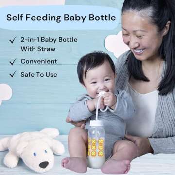 Innovative Hands-Free Baby Bottle for Infants 9 oz