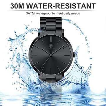 GOLDEN HOUR Men's Slim Minimalist Quartz Watch