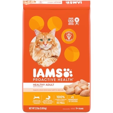 IAMS Proactive Health Healthy Adult Dry Cat Food with Chicken, 22 lb. Bag