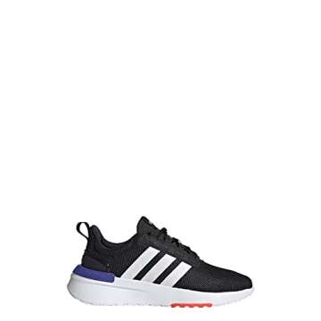 adidas Unisex-Child Racer TR21 Running Shoe, Black/Cloud White/Sonic Ink, 3 Little Kid