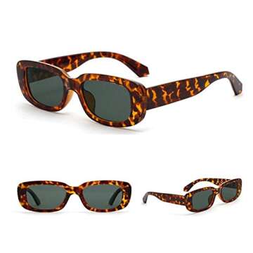 ADE WU Rectangle Sunglasses for Women Men Retro 90s Sunglasses Womens Trendy Rectangular Sun Glasses Y2K Unisex Stylish 2025