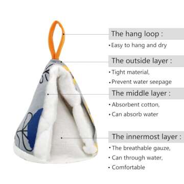 Aorffier Pee Covers Baby Boy, Newborn Boys Water Absorption Teepee Pee Shield Infant Reusable Pee Cap Diaper Changing, 4 Pcs