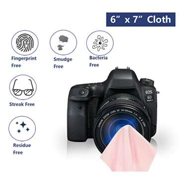 LIJUST Glasses Cleaner Cloth - Microfiber Cloth for Eyeglasses, Lenses, Cameras, Screens, Cell Phone, LCD TV Screens and More - 6"x7" (Pink, 12 Pack)