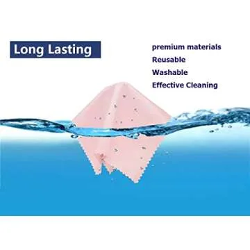 LIJUST Glasses Cleaner Cloth - Microfiber Cloth for Eyeglasses, Lenses, Cameras, Screens, Cell Phone, LCD TV Screens and More - 6"x7" (Pink, 12 Pack)
