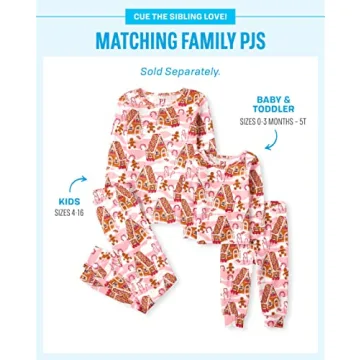 The Children's Place Family Matching Christmas Holiday Pajamas Sets, Snug Fit 100% Cotton, Adult, Bi...