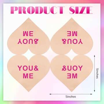 Nuanchu 200 Pcs Conversation Hearts Napkins for Valentine's Day Decorations Heart Shaped Paper Napki...