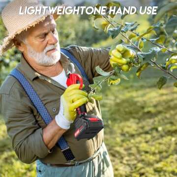 MODOFO Upgraded Electric Pruning Shears,1.4" Cutting Diameter Cordless Power Pruner with LCD Display, Brushless Motor Pruning Shears with 2000mAh*2 Rechargeable Batteries for Garden Tree Pruner Branch
