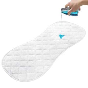 Moonsea Quilted Thicker Changing Pad Liner 3 Pack Waterproof, Fit for Changing Pad Liners are Warm On a Baby's Back Non-Slip Design Reusable Pads Machine Washable, White