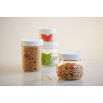 iLIDS Mason Jar Storage Lid, Regular Mouth, Orange, Pack of 2