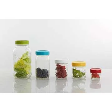 iLIDS Mason Jar Storage Lid, Regular Mouth, Orange, Pack of 2