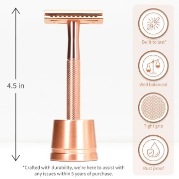 Bambaw Double Edge Safety Razor - Sustainable Rose Gold Women's Razor