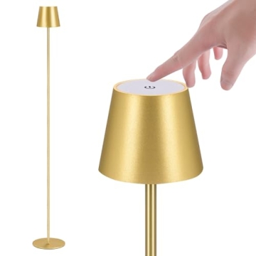 IMQSQIK Cordless Floor Lamp for Outdoor/Indoor - Rechargeable LED with Touch Control and Adjustable ...