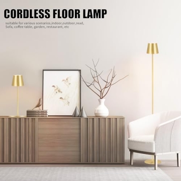 IMQSQIK Cordless Floor Lamp - Rechargeable LED Light