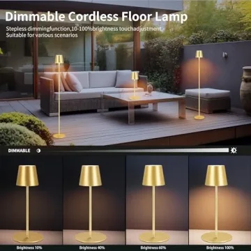 IMQSQIK Cordless Floor Lamp - Rechargeable LED Light