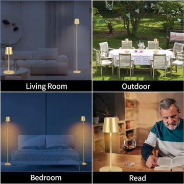 IMQSQIK Cordless Floor Lamp - Rechargeable LED Light