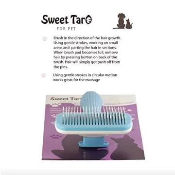 Sweet Taro Pet Grooming Brush - Ideal for Reducing Shedding