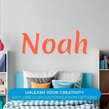 crypto Multiple Font Custom Name Nursery Wall Decal - Mural Wall Decal Sticker for Home Children's B...