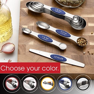 Magnetic Stainless Steel Measuring Spoons Set for Cooking