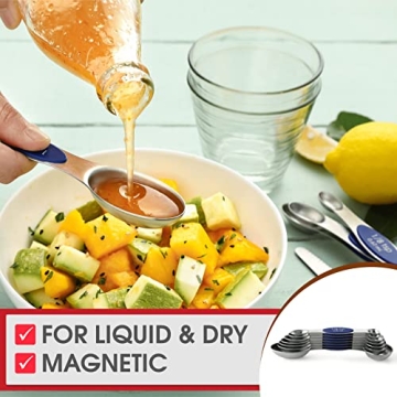 Magnetic Stainless Steel Measuring Spoons Set for Cooking