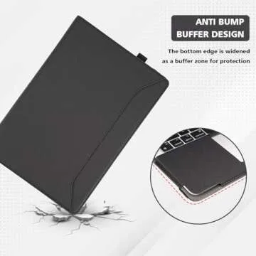 TYTX Compatible with MacBook Pro Case 13 Inch, PU Leather MacBook Case fits for 2016-2024 Model M2 A2338 M1 A2251 A2289 A2159 A1989 A1708 A1706, 13" Laptop Case with Vents and Stand Function, Black