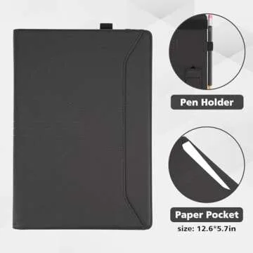 TYTX Compatible with MacBook Pro Case 13 Inch, PU Leather MacBook Case fits for 2016-2024 Model M2 A2338 M1 A2251 A2289 A2159 A1989 A1708 A1706, 13" Laptop Case with Vents and Stand Function, Black